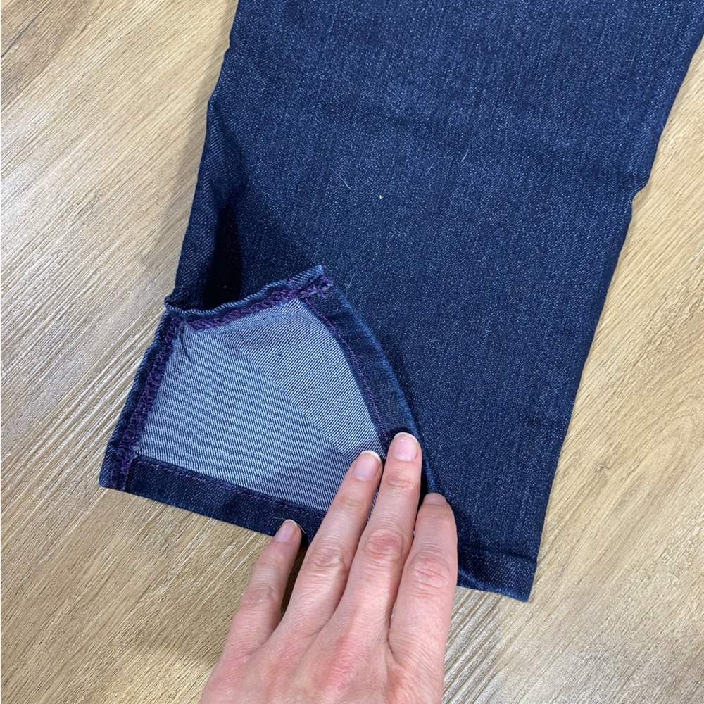 NYDJ Straight Crop Dark Blue Denim Jeans size 6P - Picture 13 of 14